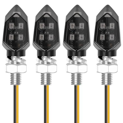 Kinstecks 4PCS Mini Motorcycle Indicators Turning Indicators Turn Signal Lights 12V for Motorcycle Motorbike Scooter Quad Cruiser Harley Kawasaki Yamaha Suzuki Off Road