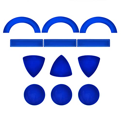 Customizable Reflective Helmet Strips - Reflective Tape & Stickers for Hardhats - Waterproof, High Visibility - 12pc - color: Blue Mix