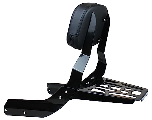 YHMOTO Passenger Sissybar Backrest with Luggage Rack Fits for Honda VTX 1300 1800 N/R/S Models 2002-2008 (Black) - size: Black