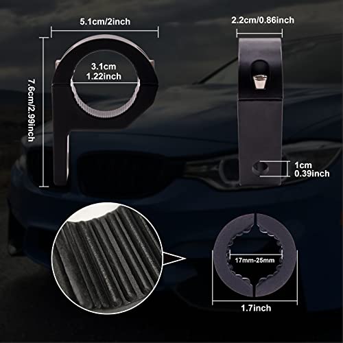 Motorcycle Mounting Bracket, LED Pods Auxiliary Driving Fog Lights Mounting Brackets Kit, LED Light Bar Horizontal Bar Clamp Mounting Kit,2Pcs (17mm-25mm) - size: 17mm-25mm