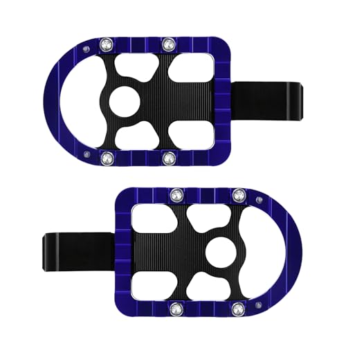 Foot Pegs Passenger Footpegs Foot Rest Pedal Fit for Harley Softail 2018-Later LiveWire 2020-Later Fat Boy Street Bob Low Rider Breakout (Blue) - color: Blue
