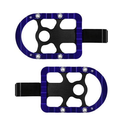 Foot Pegs Passenger Footpegs Foot Rest Pedal Fit for Harley Softail 2018-Later LiveWire 2020-Later Fat Boy Street Bob Low Rider Breakout (Blue) - color: Blue