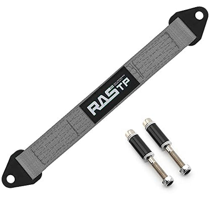 RASTP Limit Strap, Premium Quad Wrap Limit Strap Car Hauler Axle Straps Truck Wrecker Wheel Tie Down Strap with 10,000 Lb Webbing Strength (16 Inch, Gray) - color: Gray, size: 16 Inch