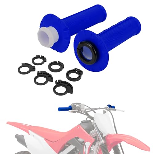 Motorcycle Lock-on Grips 7/8”Handlebar Handle Universal for YZ250F YZ450F YZ250 YZ450 DRZ400 TW200 TTR230 YFZ450 Dirt Pit Bike ATV Blue - color: blue