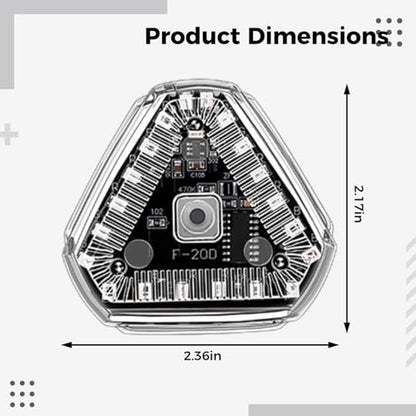 Usb Rechargeable 2 Pcs Motorcycle Lights, Solar Led Triangle Warning Lamps, Easy Install, Universal Lights