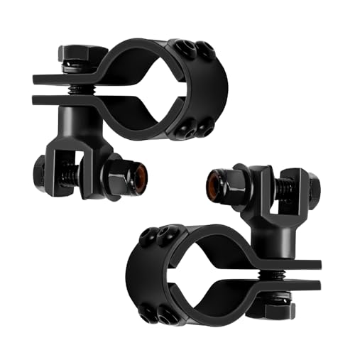 Motorcycle Highway Footpegs Clamp Engine Guard Footpegs Mounts Adapter Fit for Harley Yamaha Suzuki Kawasaki 25mm 32mm 34mm (Black) - color: Mounting Brackets# Black
