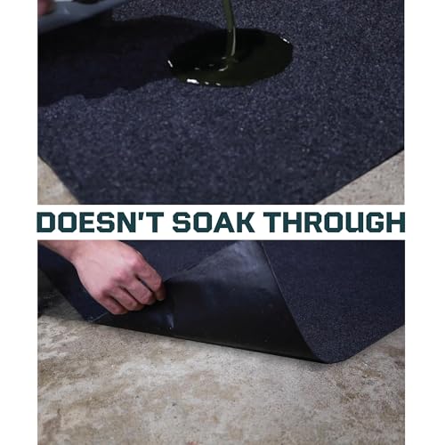XL Oil Spill Mat 36x59 - Protects Garage Floors - Absorbs Spills with No Soak Through - Reusable, Washable, Durable - USA Made - size: 36 x 59"