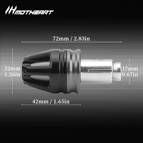 Motorcycle Handlebar End Caps For GSX-R 1000 2001-2025 GSX-R 1000R 2017-2025 7/8” Bars 17mm Diameter CNC Handlebars (See details below) gsx-r 1000 1000r Accessories (Gray) - color: Gray
