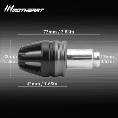 Motorcycle Handlebar End Caps For Ninja e-1 2023-2024 Z e-1 2024-2025 7/8” Bars 17mm Diameter CNC Handlebars (See details below) ninja e-1 z Accessories (Gray) - color: Gray