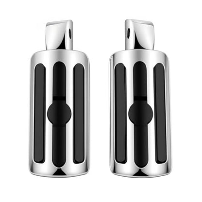 Motorcycle HD Highway Foot Pegs, Footrest, 10mm, Compatible with Harley Touring Electra Street Road Glide - color: Chrome#8