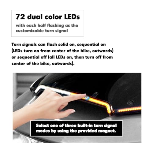 Trim Lights Center LED Windshield Turn Signal Light Compatible for 2023 2024 FLTRXSE 2024 FLTRX/FLTRXSTSE, LED Windscreen Light(Center Light)
