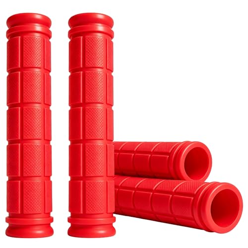 2 Pairs Bike Handlebar Grips for Bikes - color: Red