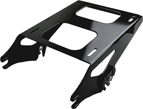 SWESG Detachable Two-Up Tour Trunk Rack Mounting Luggage Rack Fit for Harley Davidson Touring, Tour Trunk Rack Compatible for Street Glide Road Glide Road King Electra Glide 2014-2024 (Black-2) - color: 2014 UP Rack Black