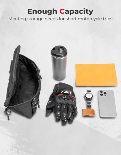 KEMIMOTO Motorcycle Handlebar Bag, Universal Motorcycle Fork Bag Waterproof Front Storage Bag for Motorbike Dirt Bike and Snow Bike with Front Fork 2.2L