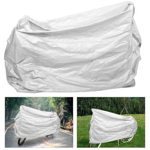Garneck Electric Bike Cover Scooter Shelter Peva Material Waterproof Dustproof Motorcycle Protector M Size 120x210cm Outdoor Weather-Resistant Full Motorcycle Cover for All-Season Use