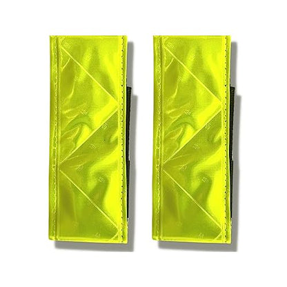 Vincita Reflective Bands - Highly Visible Safety Reflective Bands for Cycling, Walking, Running, and Hiking - Suitable with Molle Webbing On Backpack (Pair of 2) - color: 2 Inch Green