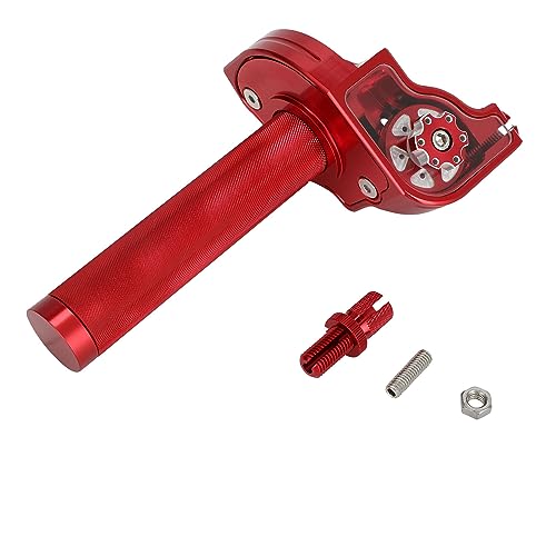 Motorcycle Twist Throttle 7/8" 22mm with Handle Grip Throttle Cable CNC Assembly Universal for CRF 110 CRF 50 125 250 XR 70 SSR 125 110 50 Dirt Pit Bike Mini Bike Red - color: red