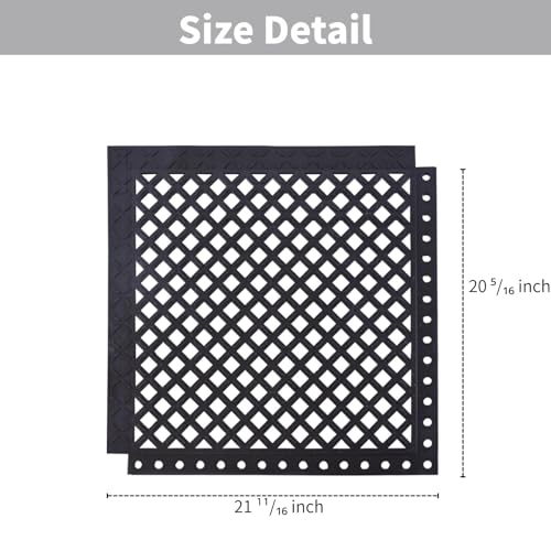 Durable Comfort Floor Mat - Anti-Slip Design for High Traffic Areas, Kitchen, Bar, Pool Decks - All-Weather Indoor/Outdoor Waterproof Mat (Easy Clean Surface) - size: 21"x21"- 8PCS(Anti-Silp Mat)
