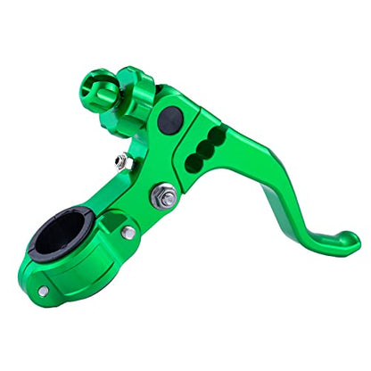 7/8‘’ 22mm Universal Motorcycle CNC Short Stunt Clutch Lever Aluminum Alloy Clutch Handlebar Compatible with Most Motorcycles Dirt Bike-Green - color: Green