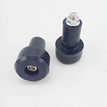 Motorcycle Handlebar Ends,7/8'' Handle Bar Slider Caps Weight Plugs CNC Aluminum (Black) - color: Black