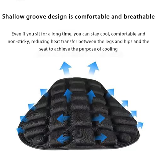 Motorcycle Seat Cushion for Kawasaki KLR 650 1987-2024-pr, Comfortable Breathable Shock Absorption Motorcycle Seat Pad Soft Motorbike Seat Cushion for Long Rides