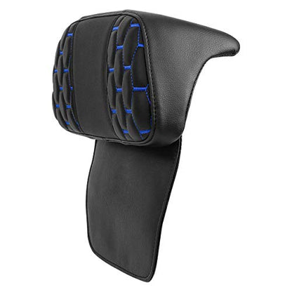 SLMOTO Razor Chopped Tour-Trunk Passenger Backrest Pad Sissy Bar Fits for Harley Davidson Touring CVO Street Glide Road Glide Electra Glide 2014-2023, Black Stitching - color: Blue Passenger Backrest