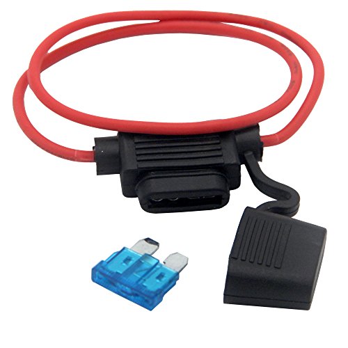 ZOOKOTO Inline Fuse Holder, ATC/ATO 16 AWG Gauge Copper Wire Car Auto Blade Fuse Waterproof with 15 AMP Fuse(2 Pack - size: 15A