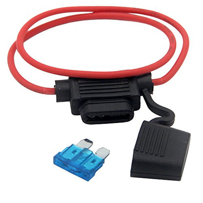 ZOOKOTO Inline Fuse Holder, ATC/ATO 16 AWG Gauge Copper Wire Car Auto Blade Fuse Waterproof with 15 AMP Fuse(2 Pack - size: 15A