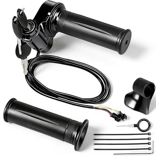 Full Twist Throttle with Keys Upgraded Waterproof Quick Twist Throttle Grip KIt for Ridstar Q20 Electric Dirt Bike Scooter Bicycle Scooter Mountain Bike Ebike - size: Standard