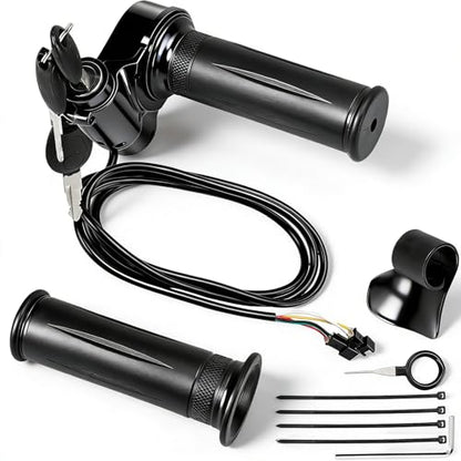 Full Twist Throttle with Keys Upgraded Waterproof Quick Twist Throttle Grip KIt for Ridstar Q20 Electric Dirt Bike Scooter Bicycle Scooter Mountain Bike Ebike - size: Standard