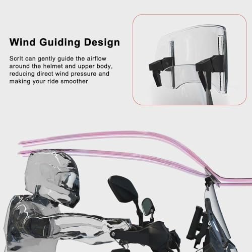 Motorcycle Windshield for Yamaha TW 200 1992-2019 2020 2021 2022 2023 2024 2025 2026, Height Adjustable Clip-On Windscreen Front Screen Deflector Extender Windscreen Spoiler,200MM - size: 200MM
