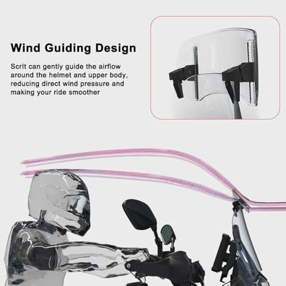 Motorcycle Windshield for Yamaha TW 200 1992-2019 2020 2021 2022 2023 2024 2025 2026, Height Adjustable Clip-On Windscreen Front Screen Deflector Extender Windscreen Spoiler,200MM - size: 200MM