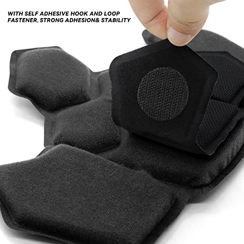 Tactical Helmet Pads - Universal Replacement Internal Memory Foam Pad Inserts for ACH, MICH, EXF Helmets - color: 4th-Balck