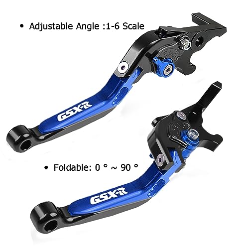 Suzuki GSX-R 600 750 1000 Motocycle Brake Clutch Levers Set - Black/Blue - color: Levers - C