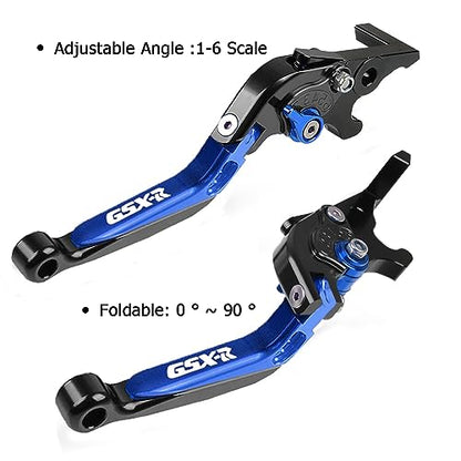 Suzuki GSX-R 600 750 1000 Motocycle Brake Clutch Levers Set - Black/Blue - color: Levers - C
