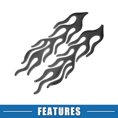Universal 3D Motorcycle Gas Tank Decal 10.12''x4.80'' Gas Tank Protector Sticker Fuel Oil Gas Tank Pad Protector Sticker Decal PVC Rubber Black - color: Black