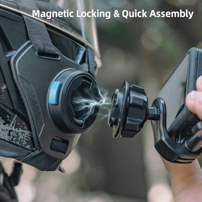 Magnetic Quick Release Motorcycle Helmet Chin Strap Mount Compatible with Go pro (T8) - color: T8