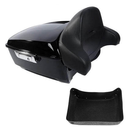 TCMT Painted Black King Motorcycle Trunk Backrest Pad Fit For Harley 2014-2025 Road King CVO Road Glide Street Glide Electra Glide Pack - color: Style A