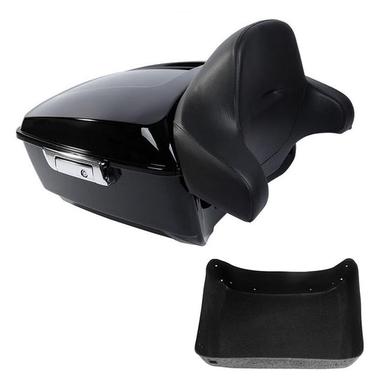 TCMT Painted Black King Motorcycle Trunk Backrest Pad Fit For Harley 2014-2025 Road King CVO Road Glide Street Glide Electra Glide Pack - color: Style A
