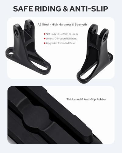 Benlari Passenger Foot Pegs, Passenger Mini Footboard Footpegs Fit for Harley Davidson Touring Road King Electra Glide Road Glide Street Glide 1993-2024 (Black) - color: Black