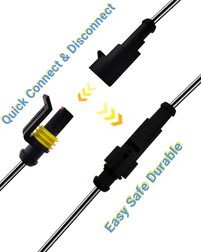 14 AWG 1 Pin Waterproof Connector, 1 Wire Automotive Waterproof Electrical Connectors, 14 Gauge Male and Female Way Connectors Harness 12V Quick Connect for Car Truck Boat Motorcycle -6 Pack - size: 1 Pin