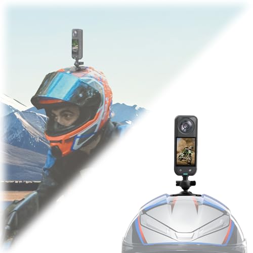 2Pack Helmet Flexible Adhesive Mount for Insta360, 360° Adjustable Sticky Holder with Safety Buckle for GoPro, Insta 360 X5/X4/Ace Pro 2/GO 3S, for DJI Action 6 5 4 Motorcycle Ski Accessories