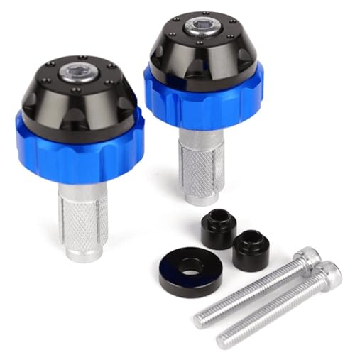 Motorcycle Cruise Control Throttle Clamp Assist End Bar Weight Handle Plug Compatible with Suzuki (Color : Blue, Size : A) - color: Blue