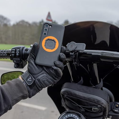 Quad Lock Motorcycle Handlebar Phone Mount PRO - Large with Vibration Dampener and MAG Phone Case for iPhone 14 Plus - size: iPhone 14 Plus