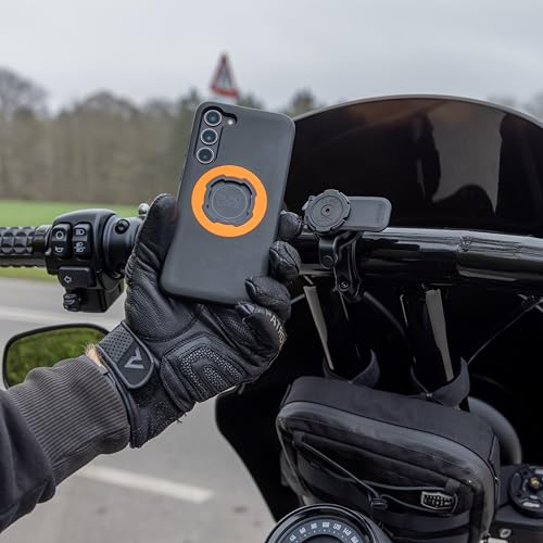 Quad Lock Motorcycle Handlebar Phone Mount PRO - Large with Vibration Dampener and MAG Phone Case for iPhone 11 Pro Max - size: iPhone 11 Pro Max