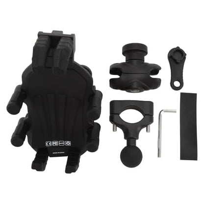 Motorcycle Phone Bracket, Motorcycle Phone Holder with Vibration Dampener High Speed Secure Lock Adjustable for Scooter ATV 4.9 to 8.1in