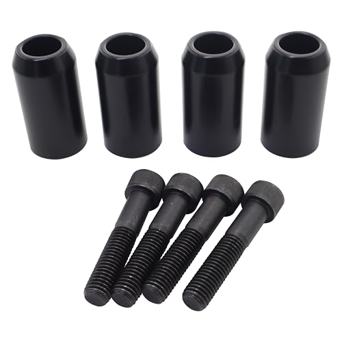 Black 2pcs Motorcycle Crash Bar Guard Ball Engine Guard Collision Protector Lever Head Fit for Harley