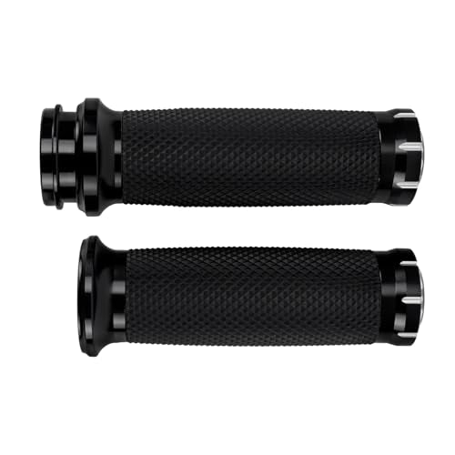1" Electronic Throttle Defiance Handlebar Grips 25mm Hand Grips Fit for Harley Touring Street Glide Road King Road Glide Electra Glide - color: #3 Black