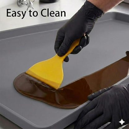 Silicone Oil drip Tray for Under car, One-Piece Molded, Easy to Clean, Lay-Flat Design for Classic Cars, DIY Maintenance, Daily Drip Control and Small Equipment (Grey) - color: grey