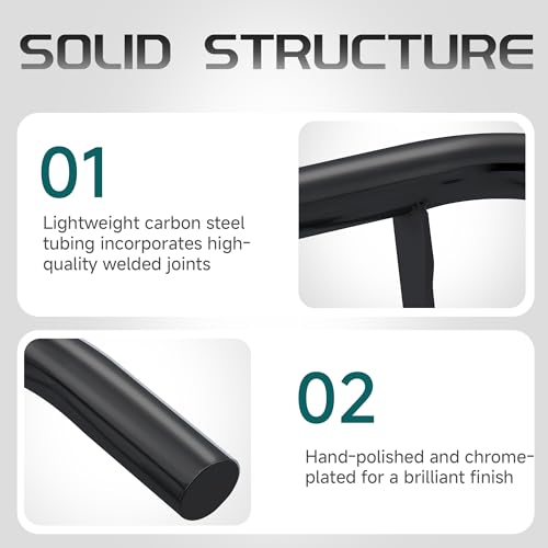 MoKitDora Trunk Guard Rear Bumper Crash Bar Protector for 2009-later Harley Trike Tri Glide Ultra Classic FLHTCUTG, Black